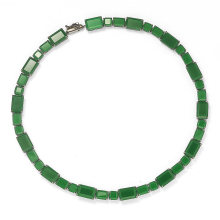 Trend Design 925 Silver Green Emeral Fancy Necklace for Jewelry Gift